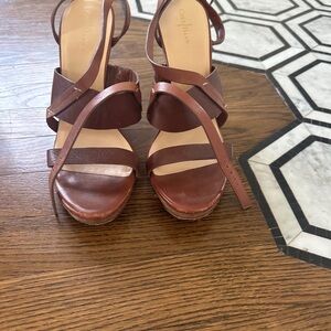 Cole Haan Brown strappy wedges